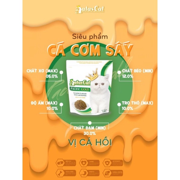 HẠT MIX CÁ CƠM SẤY AATAS CHO MÈO