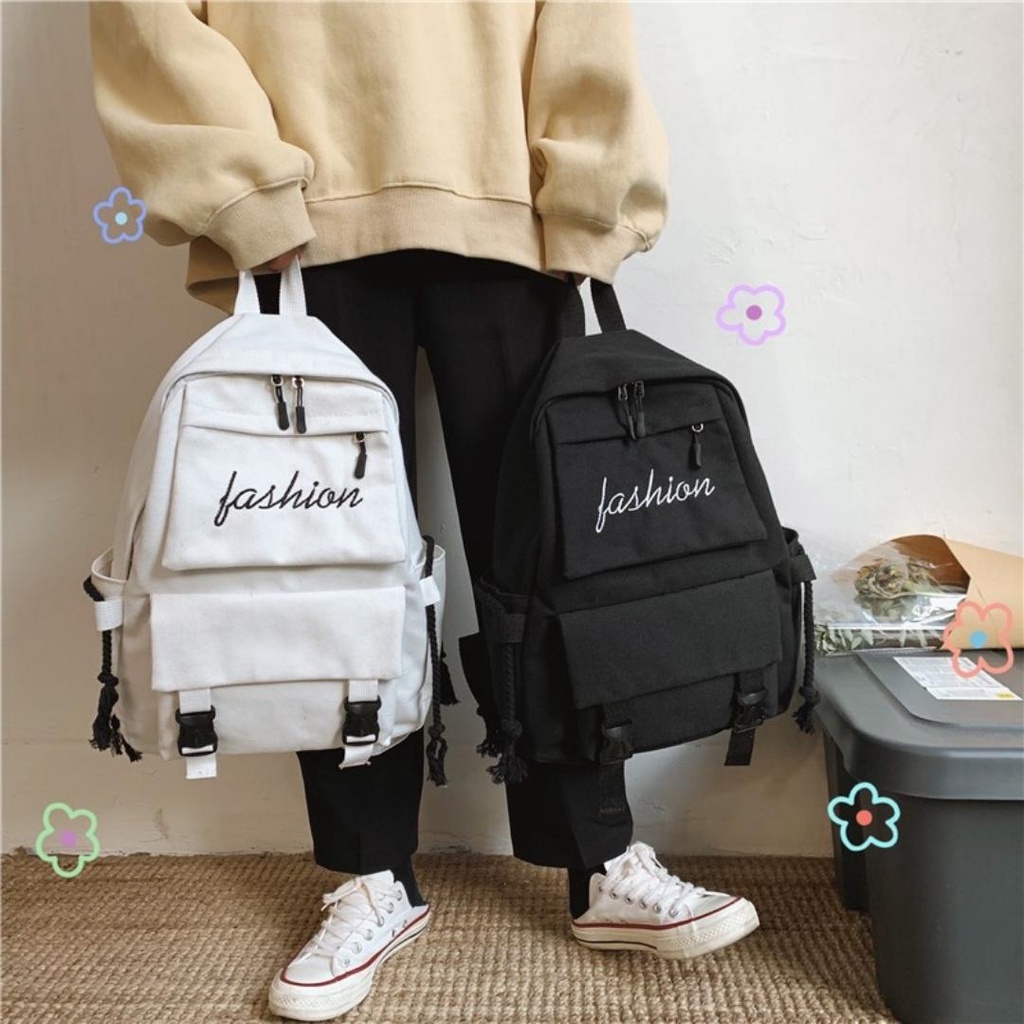 Balo nam nữ Ulzzang nhiều ngăn mang đi học thời trang Hàn Quốc TC19