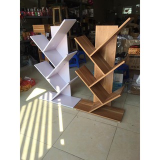 KỆ SÁCH VÂN GỖ XƯƠNG CÁ 5 TẦNG