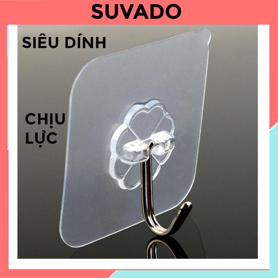 Móc Dán Tường Siêu Dính Trong Suốt Chịu Lực Tốt Treo Tường Chắc Chắn Quần Áo Móc Treo Nhà Tắm Nhà Bếp MDTS SUVADO