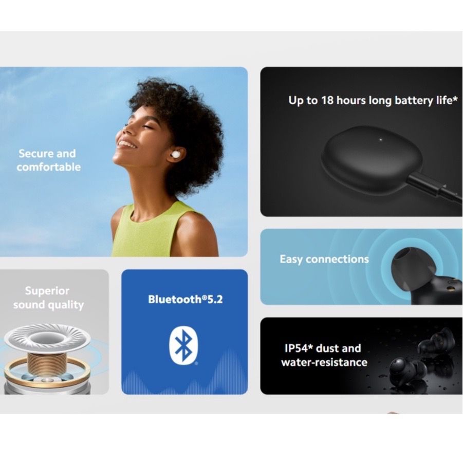 Tai Nghe Nhét Tai Không Dây Redmi Xiaomi airdots 3 buds 3 Lite TWS Bluetooth 5.2 Kèm mic