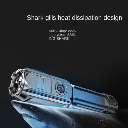 Đèn Pin LED Phóng To Mạnh Đèn Ngoài Trời Gia Dụng Nhỏ Bền Tiện Dụng Sạc Được USB Đường Dài Siêu Sáng Công Suất Cao