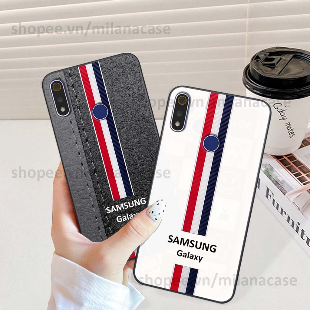 Ốp Realme 3 / 3 Pro in giả da phong cách thể thao, cá tính, thời trang