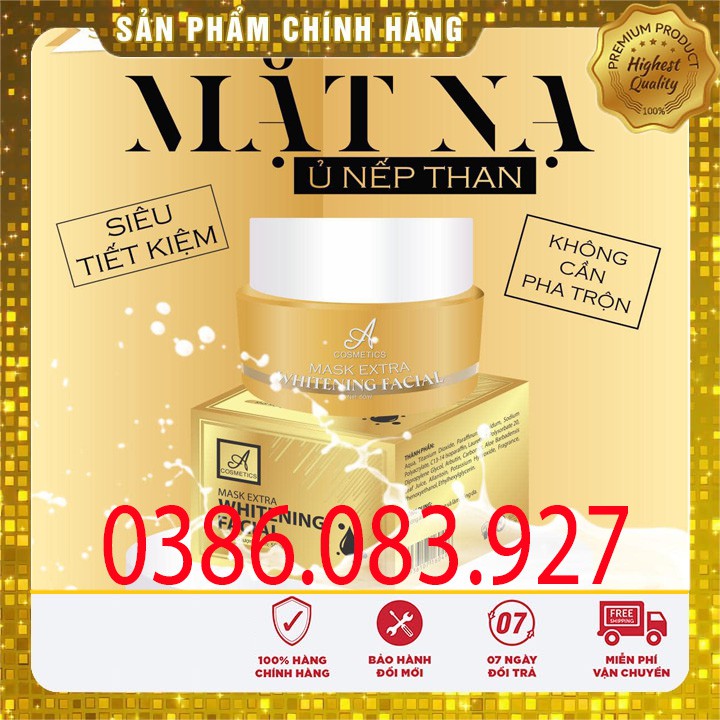 [Chính Hãng] nạ ủ trắng nếp than A cosmetics ủ face