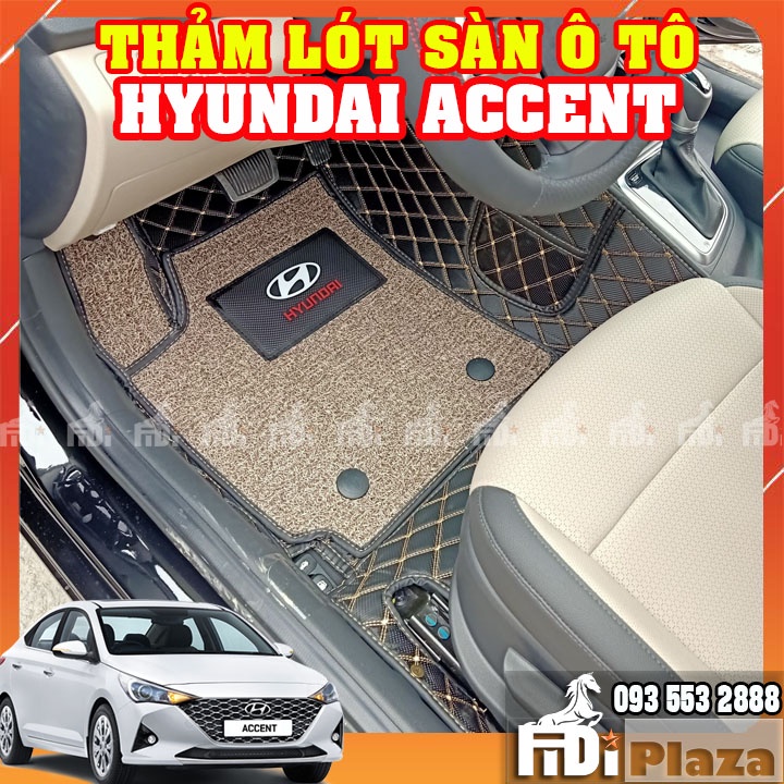 Thảm Lót Sàn Ô TÔ 5D 6D Xe Hyundai Accent 2019 - 2023- Thảm Trải sàn Ô TÔ Không Mùi - Không Thấm Nước