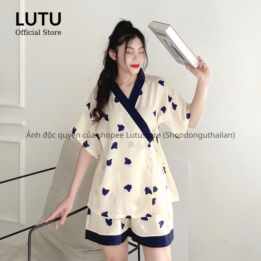 Bộ Pijama Kimono Lụa Cao Cấp Mềm Mịn Nhiều Họa Tiết Dễ Thương