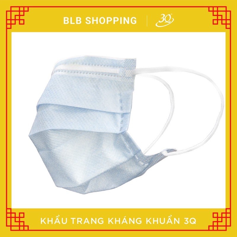 (CHÍNH HÃNG) 50 KHẨU TRANG Y TẾ CÔNG NGHỆ KHÁNG KHUẨN 3 LỚP - 3Q MASK CHUẨN XUẤT KHẨU