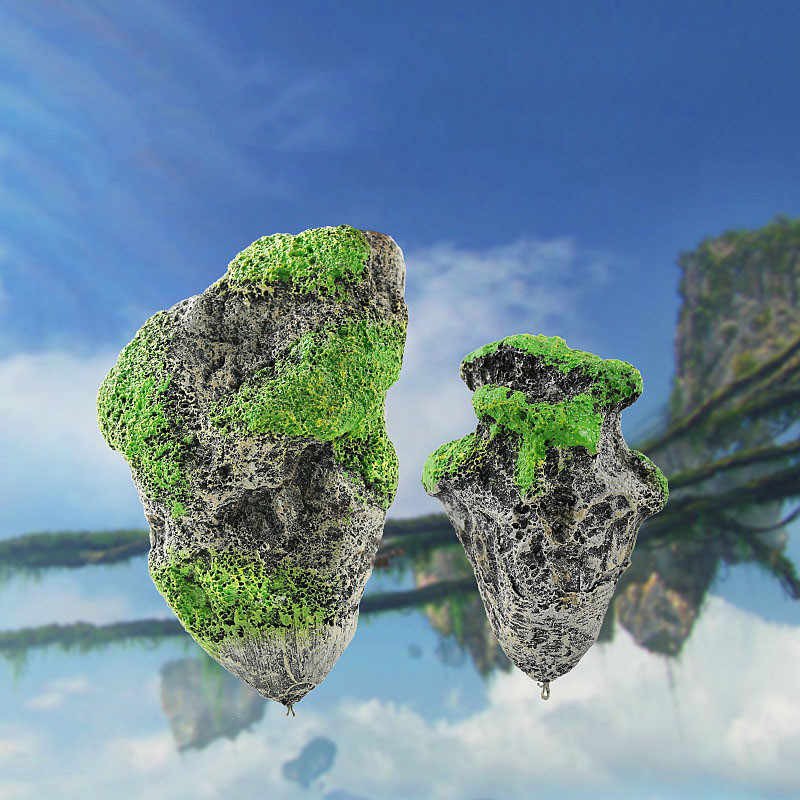Mô hình đảo đá nổi trang trí bể cá