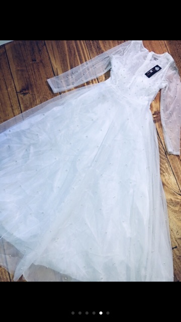 Đầm maxi hội tay dài đính chuỗi về lại sll - kèm ảnh thật thêm size Xl | BigBuy360 - bigbuy360.vn