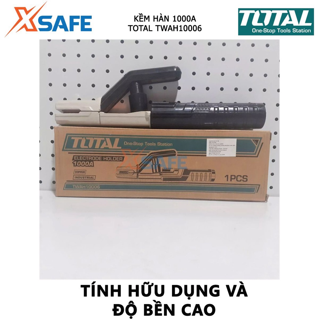 Kìm hàn TOTAL TWAH10006 Kềm hàn 800A, Điện thế 220-240V, 30/T kẹp mũi hàn trong sửa chữa, lắp ráp cơ khí