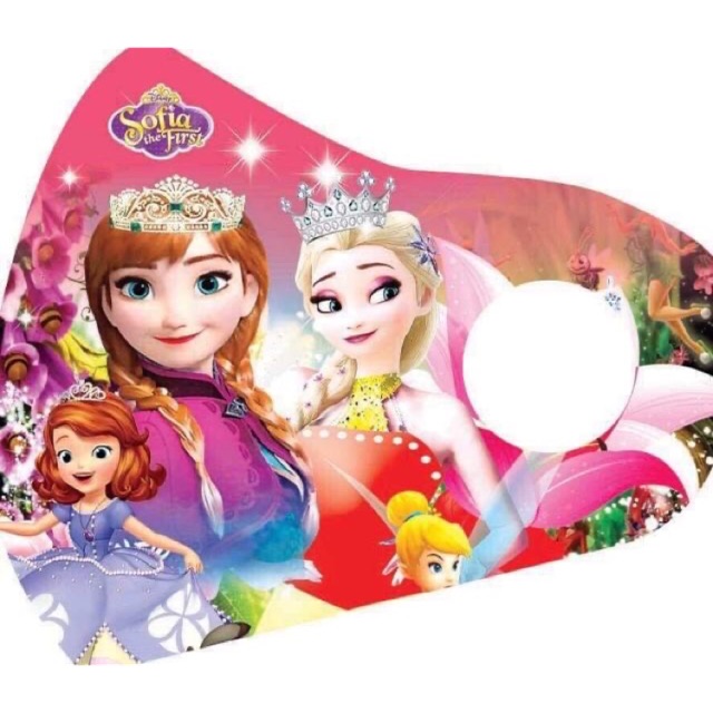 Set 10 khau trang trẻ em vải in 3D