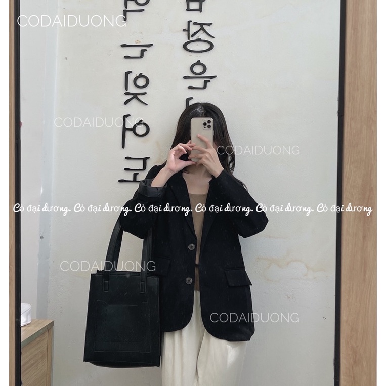 áo blazer trơn túi nắp