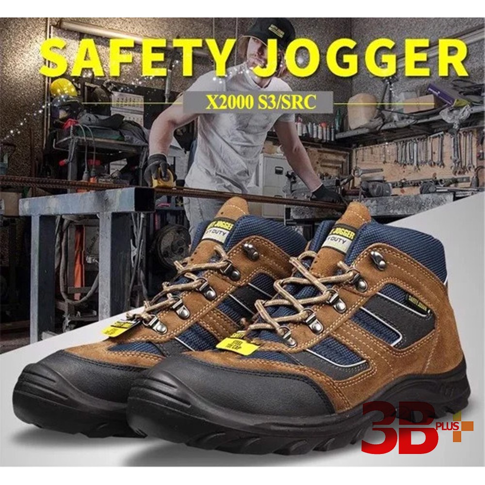 Giày bảo hộ lao động nam Jogger X2000 S3 SRC da bò lộn bền bỉ, thoáng khí, chống nước, đâm xuyên, trơn trượt