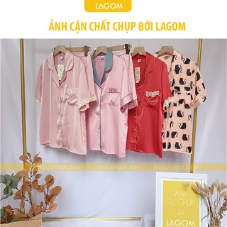 [CAO CẤP] Bộ Mặc Nhà Lụa Cộc Tay ✨ Bộ Pijama Nữ Lụa Cao Cấp