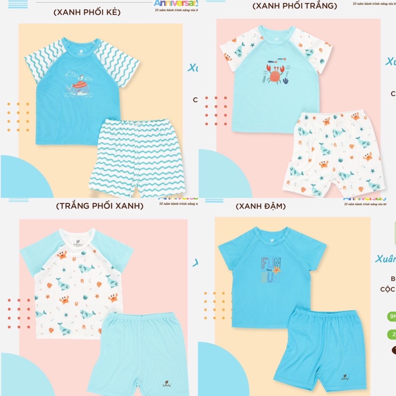 Bộ cộc tay bé trai lullaby pettit