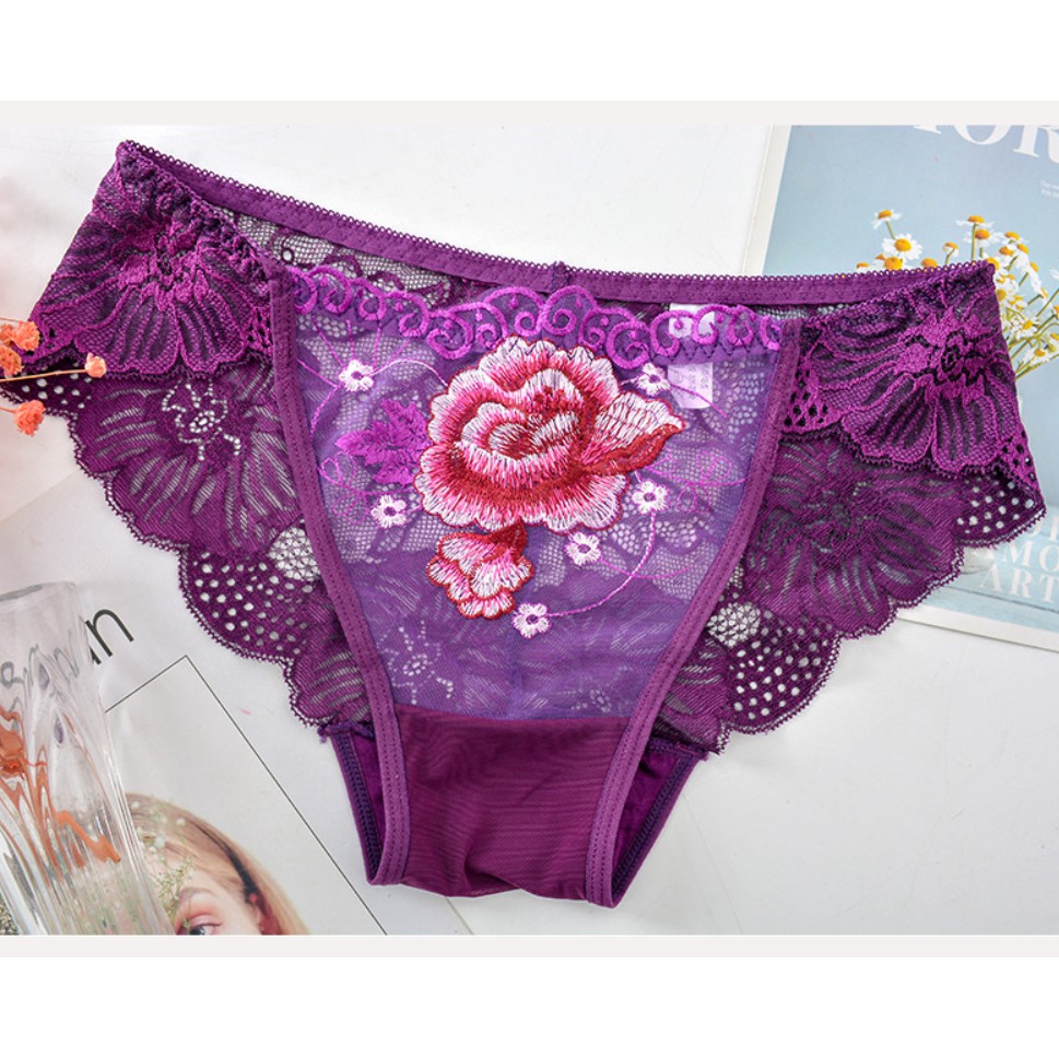 QUẦN REN KIỂU THÊU BÔNG PHÍA TRƯỚC SIZE LỚN