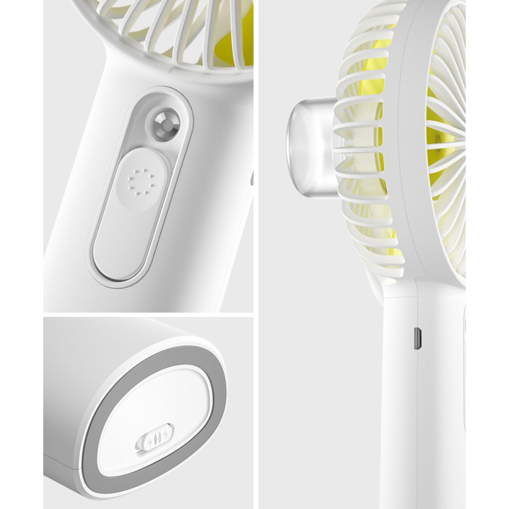 Quạt mini cầm tay phun sương tích điện Jisulife F9 Hot 2020, quạt phun sương 2IN1, lực gió siêu mạnh, tạo đổ ẩm cho da | BigBuy360 - bigbuy360.vn