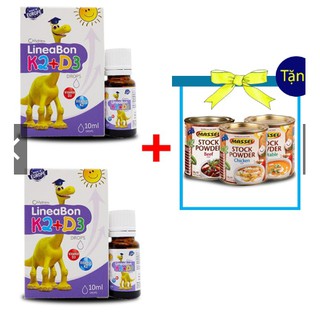 Combo 2 hộp Vitamin MK7 – Lineabon K2+D3 hỗ trợ tăng chiều cao cho trẻ sơ sinh [Tặng Bột Nêm Massel Cao Cấp]