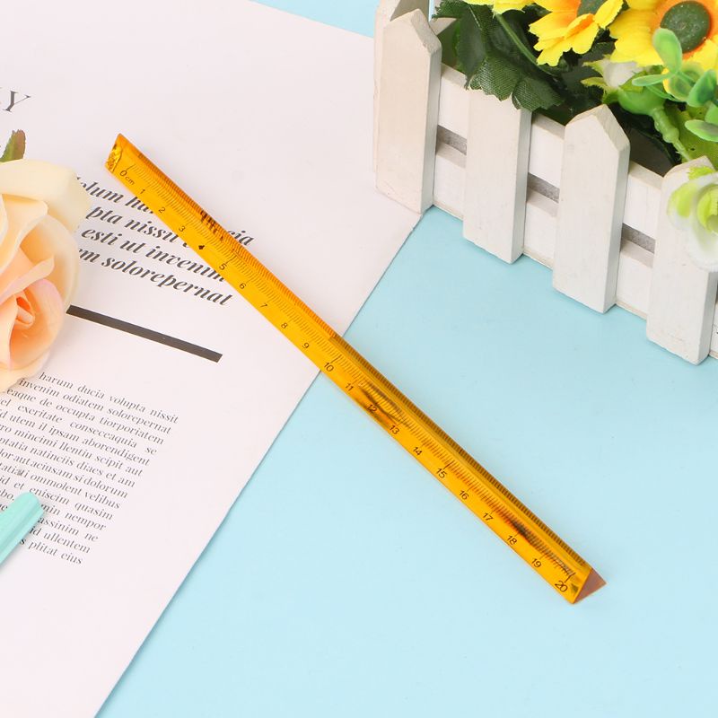 Thước Đo Khoảng Cách 0-20cm Bằng Acrylic Trong Suốt Di Động Tiện Dụng Cho Họa Sĩ