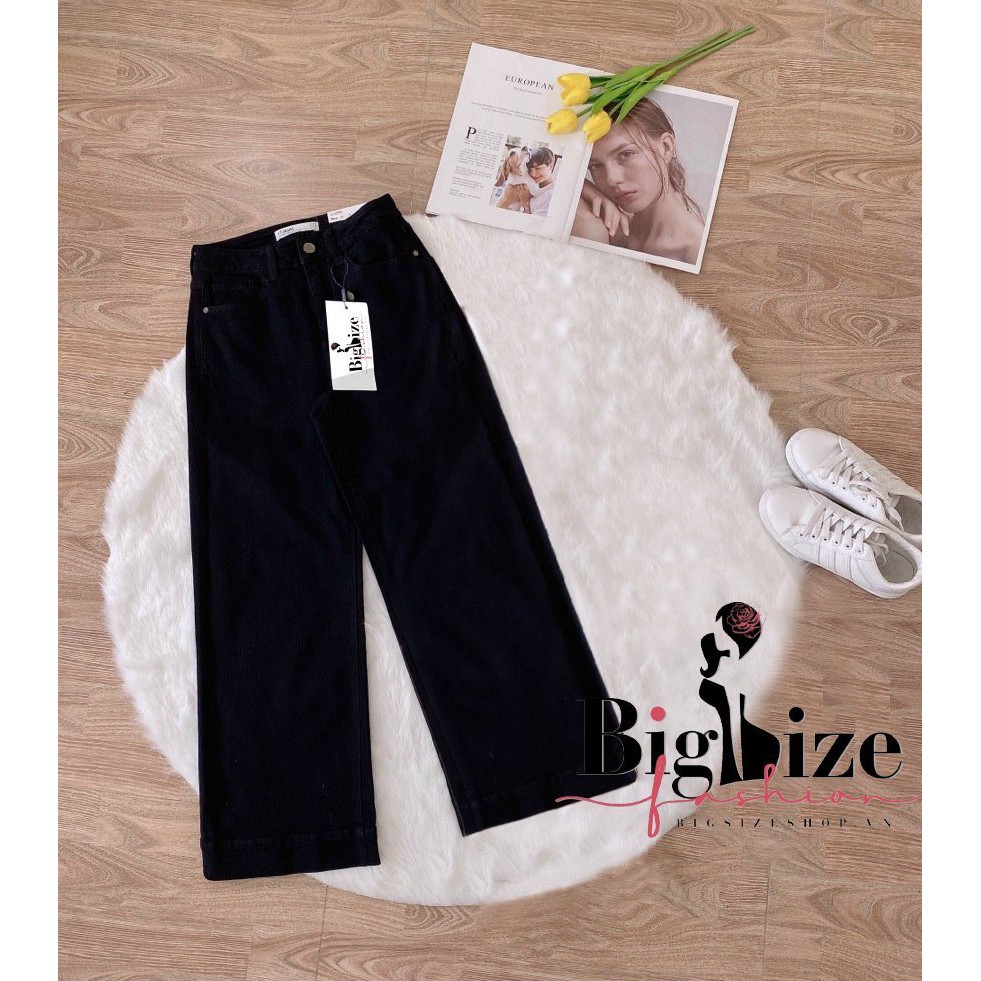 (50-90kg) LẺ SIZE SALE MẠNH QUẦN JEAN ĐEN ỐNG SUÔNG BIGSIZE