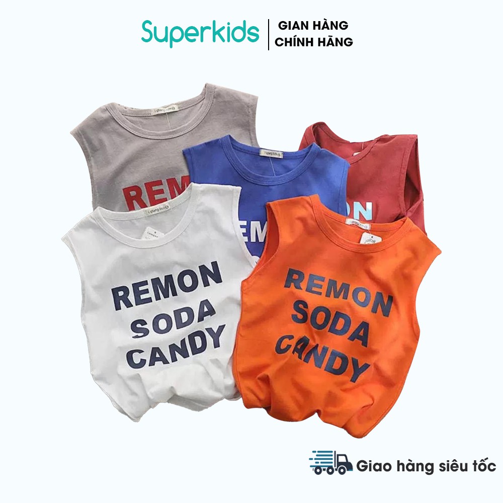 |FAMARAL2 giảm 10k cho đơn 50k|Áo ba lỗ Remon Soda cho bé 8-18kg QATE666