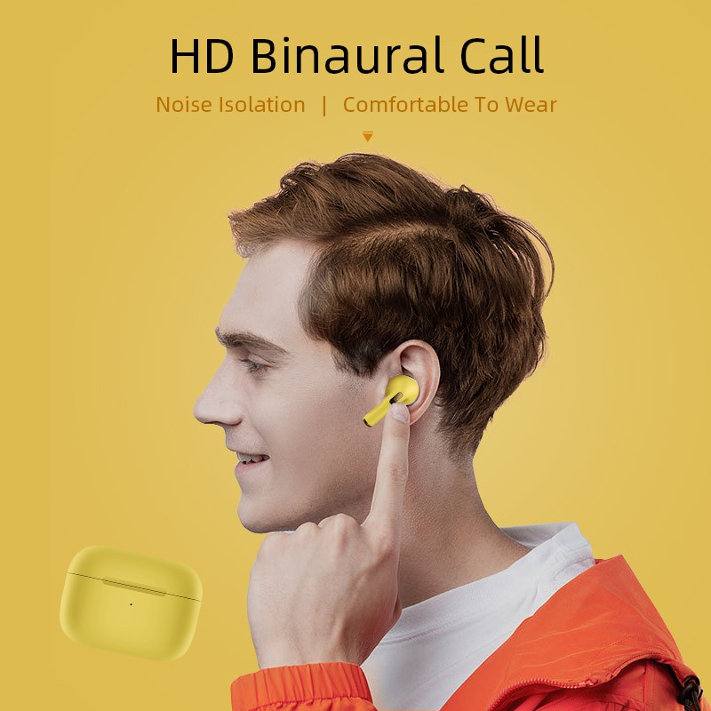 Tai nghe không dây bluetooth Inpods Pro nhỏ gọn chất lượng âm thanh trầm tuyệt vời tích hợp micro LINKEETECH