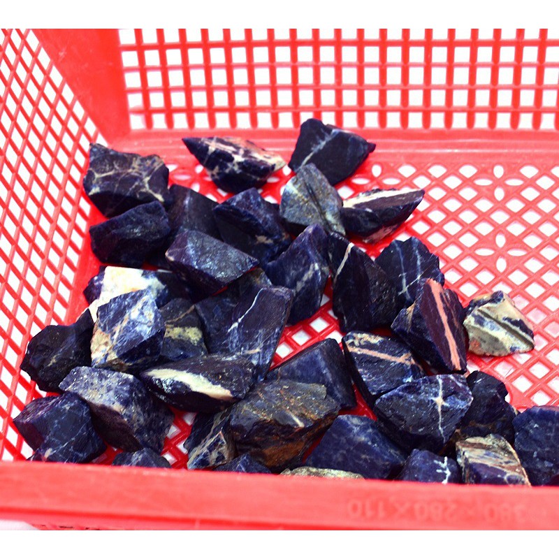 Đá thô thanh tẩy Sodalite chơi tarot E12, phong thủy