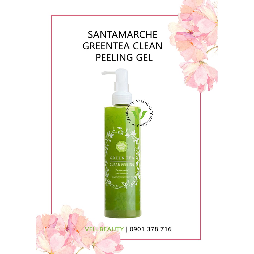 Tẩy Da Chết Trà Xanh Gel - SANTA MARCHE GREEN TEA CLEAR PEELING GEL