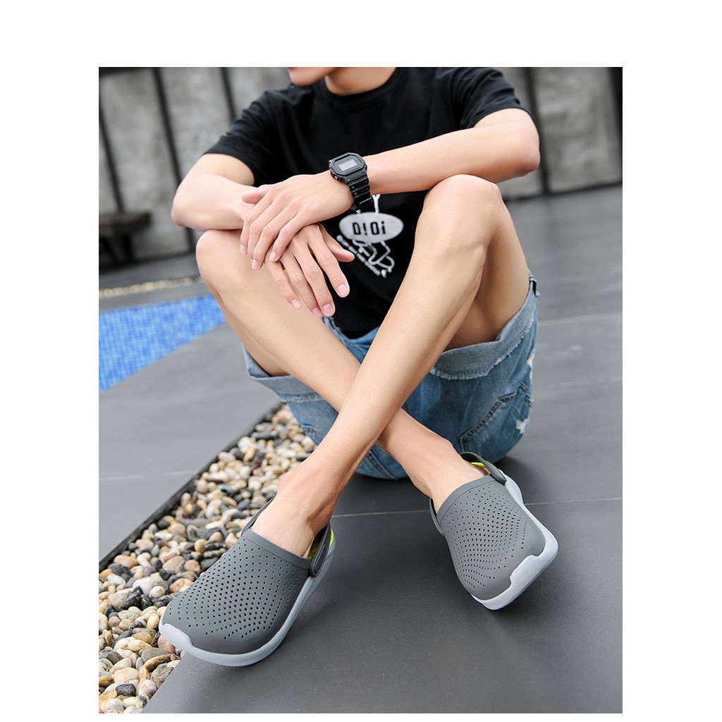 Dép đi mưa , sục nhựa cross literide nam nữ thời trang chống thấm nước freeship