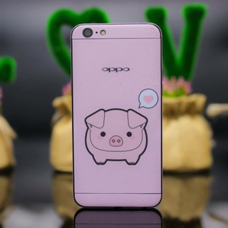 Skin dán oppo hình heo hồng