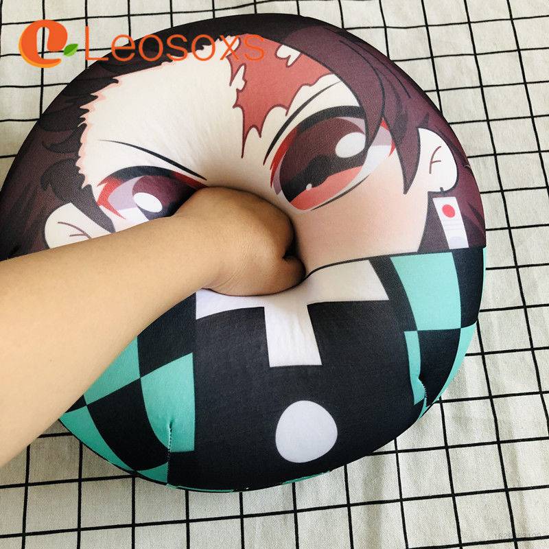 Gối nhồi bông vải lụa sữa độn xốp phong cách Demon Slayer 10 / 20 / 30cm vui nhộn