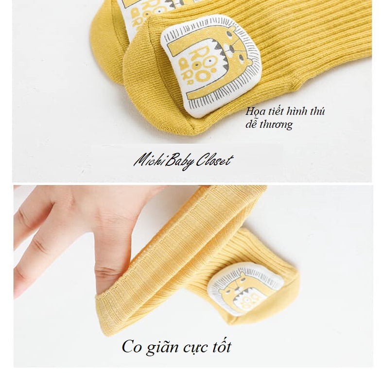 Tất  hình thú cổ cao chống trượt cho bé tất Nemo baby - MICHI Closet