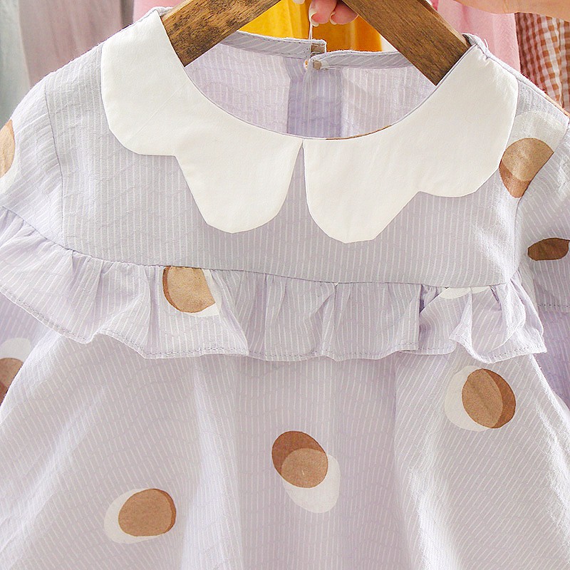 Áo babydoll dài tay bé gái size 7-15kg