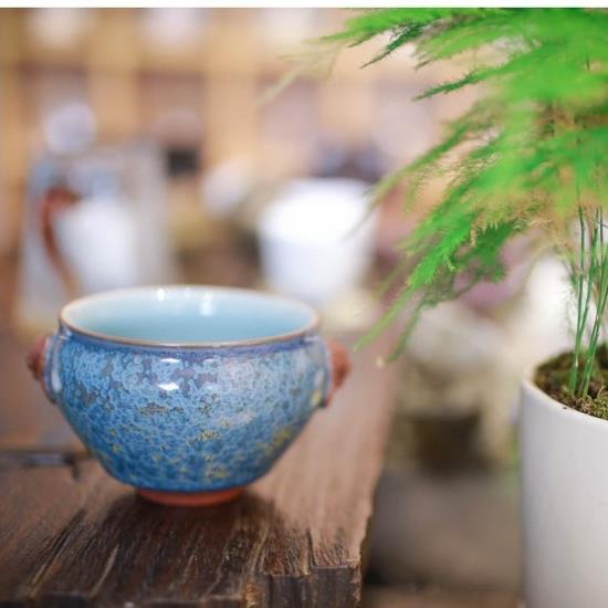 Chén thiên mục men xanh bông tuyết, Chén chủ thiên mục, chén trà , trà đạo, dụng cụ trà đạo, chén uố