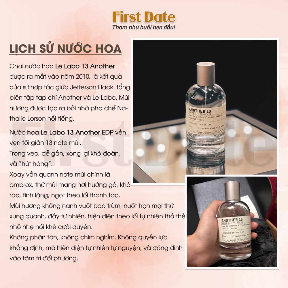 Nước hoa unisex hương gỗ phương đông Another 13 - Lưu hương 12 tiếng - First Date