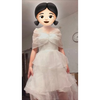 Váy đầm trắng trễ vai công chúa tiểu thư