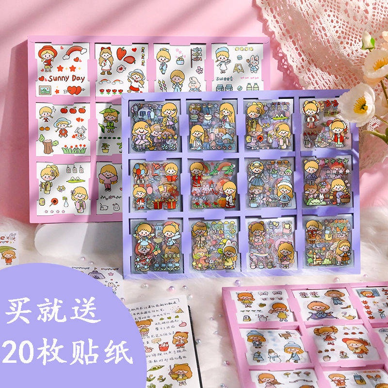 sticker cute Bộ 200 Miếng Dán Trang Trí Điện Thoại Chống Thấm Nước Kiểu Hoạt Hình Dễ Thương