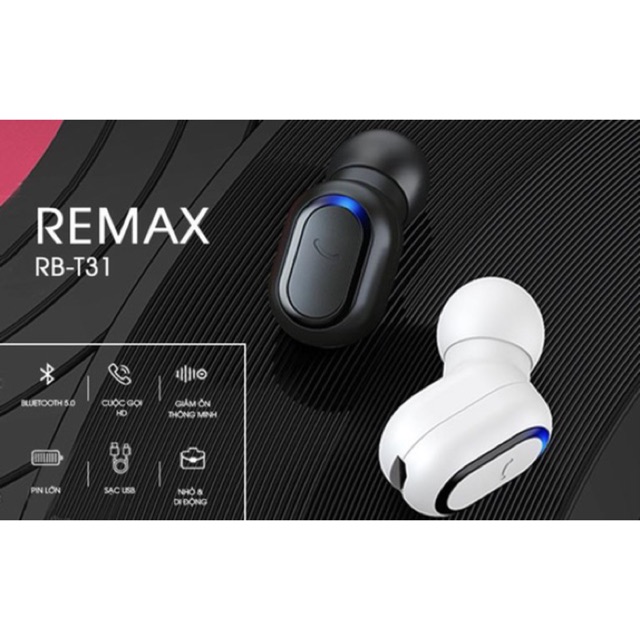 Tai nghe Bluetooth hạt đậu chính hãng Remax T31