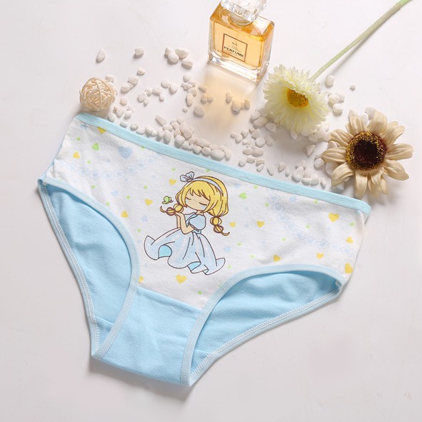 4 PCS In 1 Cute Kid Underwear Soft Cotton Baby Girl Panties Breathable High Quality Child Underpants Fit 3-12Y Kid Brief