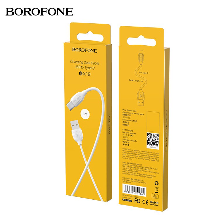 Cáp Sạc TypeC Borofone BX19 Dài 1m