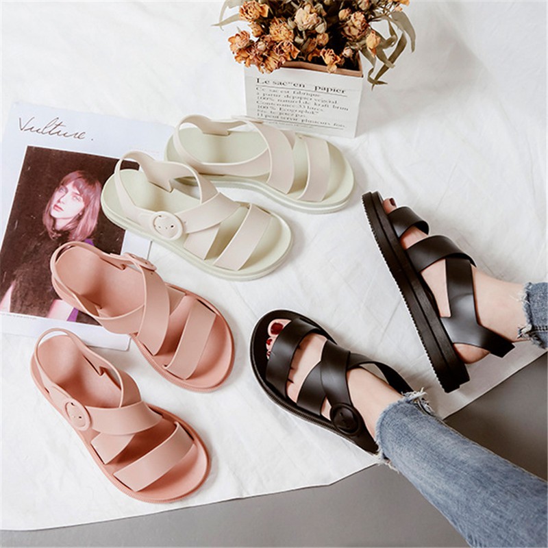 Sandal nữ /sandal nhựa không thấm nước đa năng đi chơi, đi biển, đi mưa dg14 shop9k