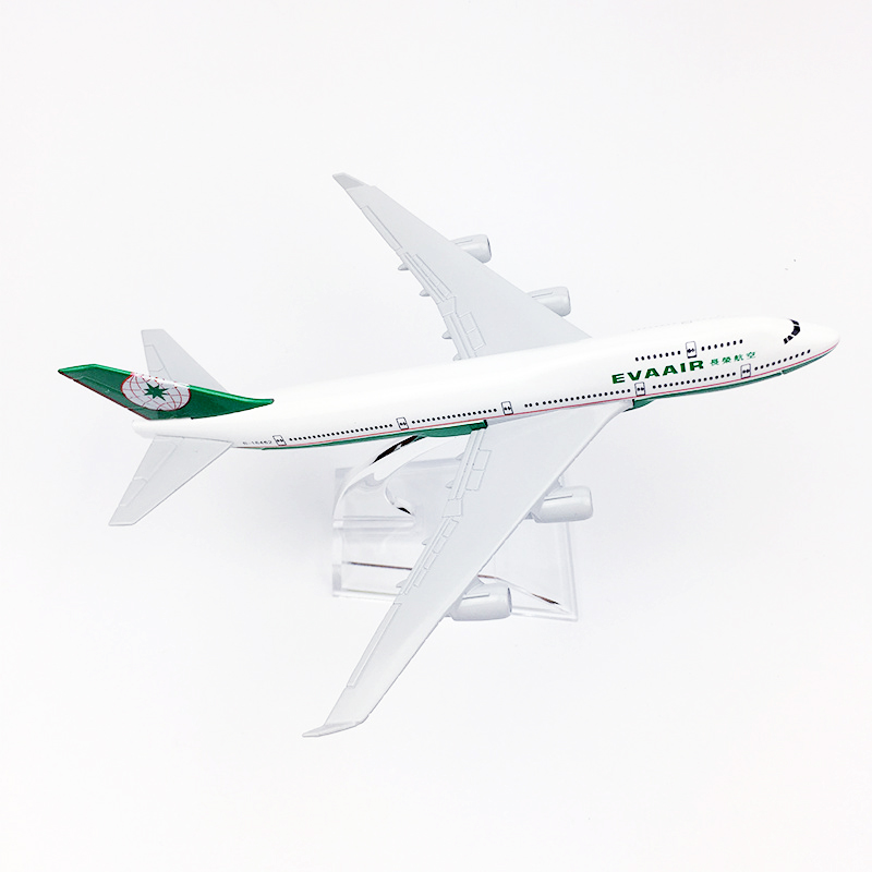 Mô Hình Máy Bay Đài Loan Boeing 747 B747 Bằng Hợp Kim Nhôm Kích Thước 16CM / 20CM
