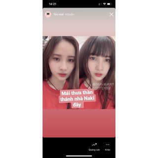 TÓC MÁI THƯA THẬT - Tóc mái thật cao cấp