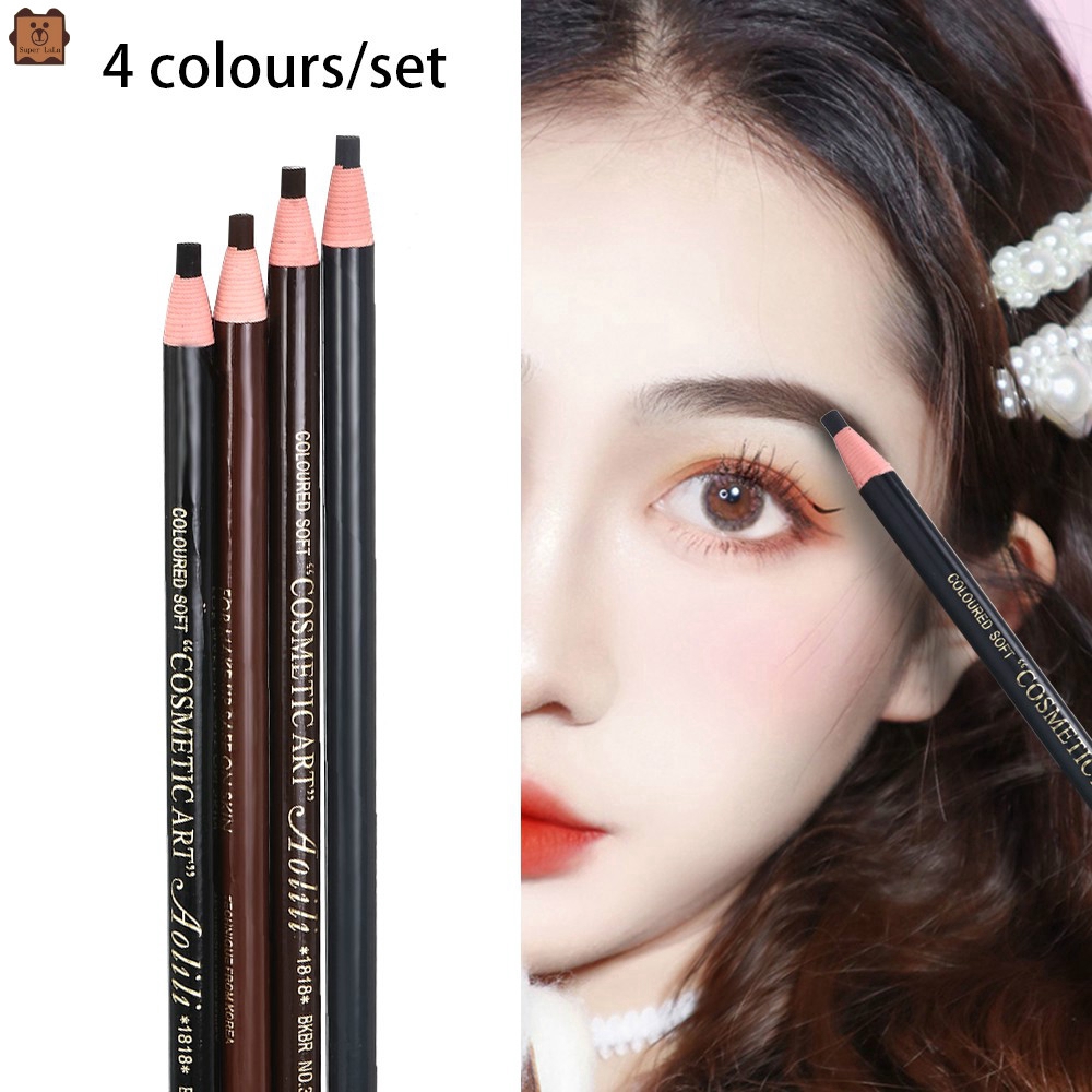 Bộ 4 cây bút chì vẽ lông mày chống nước dạng lột phương pháp microblading