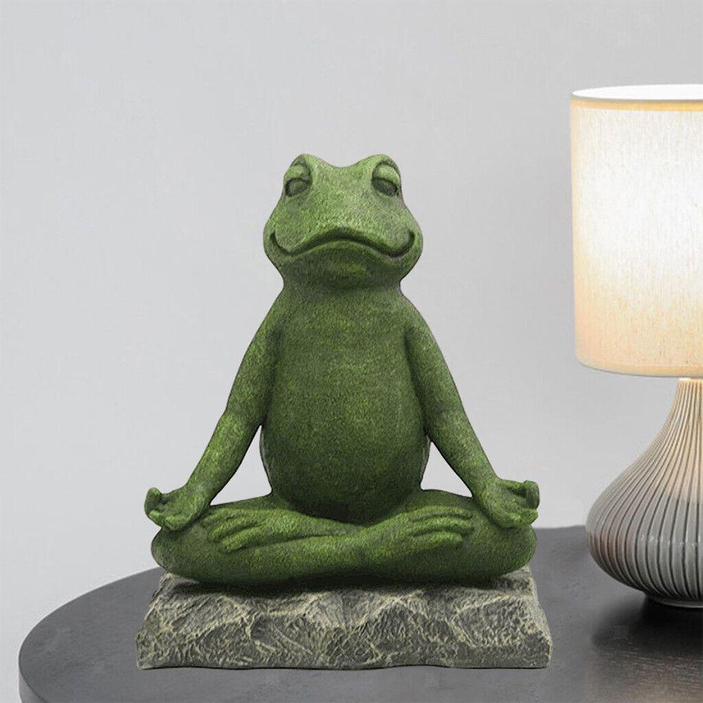 Đồ trang trí Chú Ếch Tập Yoga Để Bàn Trang Trí Dễ Thương
