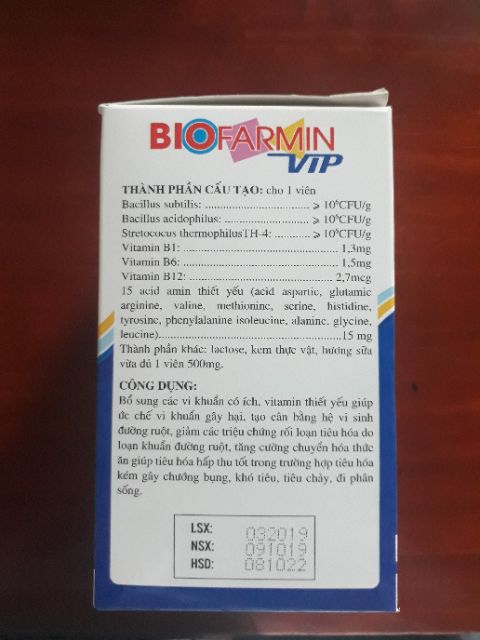 Viên uống ăn ngon ngủ tốt tăng cân BIOFARMIN VIP 100 viên hiệu quả