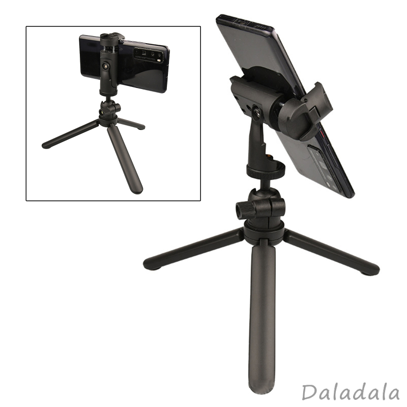 Tabletop Mini Tripod Foldable Flexible Camera Stand Portable Flexible Smartphone Clamp Vlog for Video Recording Selfie