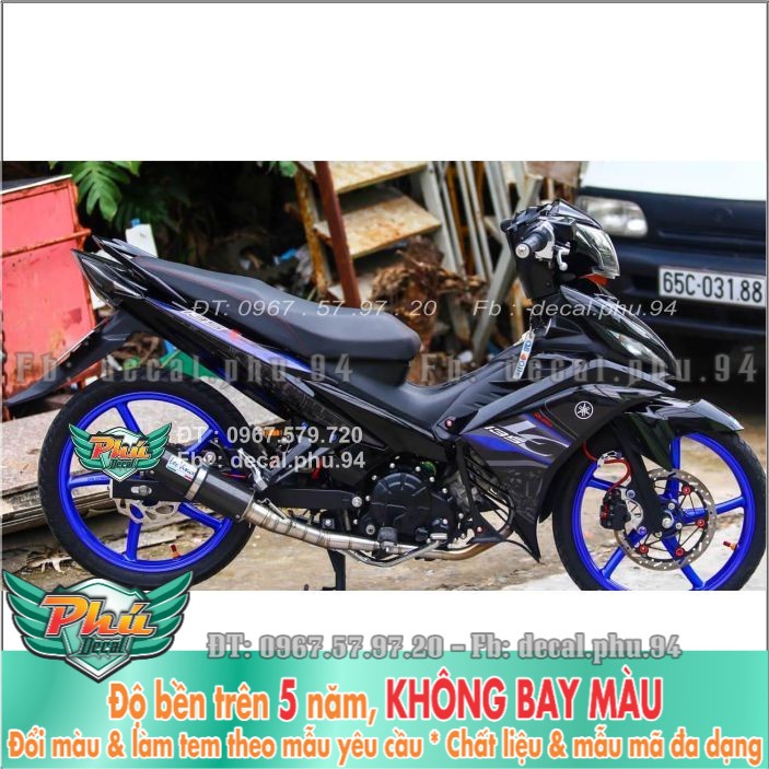 Tem rời Exciter 135 Lc đen xám xanh (X) -1