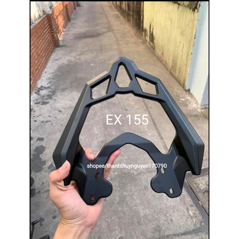 Cảng Sau Nhôm EX155 Exciter 2021->2023 Sơn Đen/Carbon