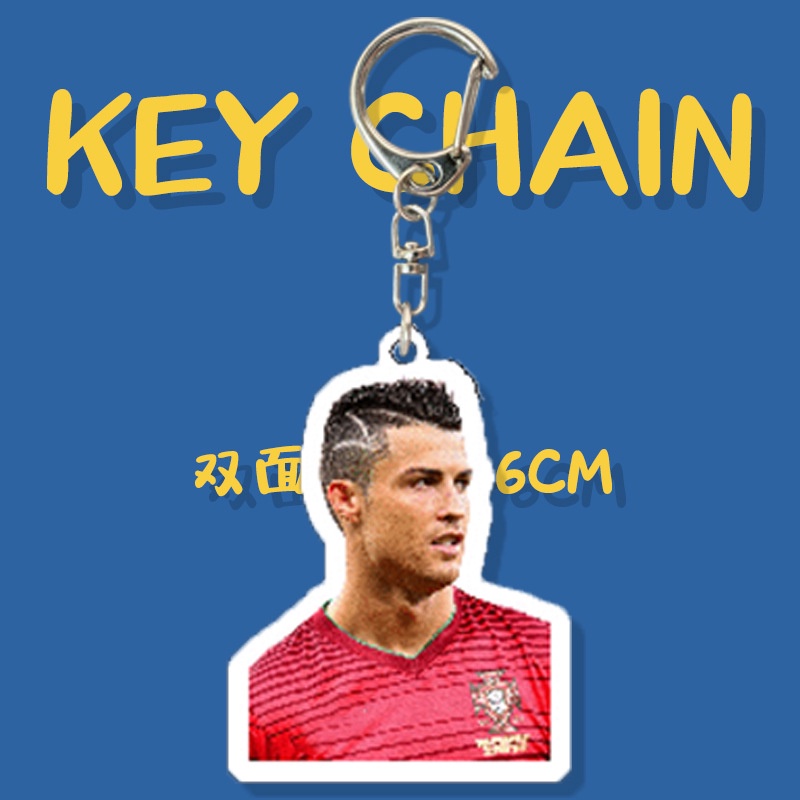 Móc khóa cầu thủ Ronaldo - Messi - Neymar quà tặng bạn bè